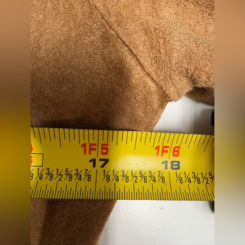 Tan Leather Women's Coat - Picture 15 of 16